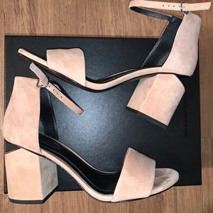 Alexander Wang Abby suede tilt heel block heel size 39